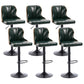 Scandinavian Metal Stool Leather Upholstered Counter Stool in Matte Finish for Indoor Blackish Green 6 Piece Set Clearhalo 'Bar Furniture' 'Bar Stools' 'bar_stools' 'furn' 'furn_bar_stools' 'Furniture' 'Kitchen & Dining Furniture' 5694899