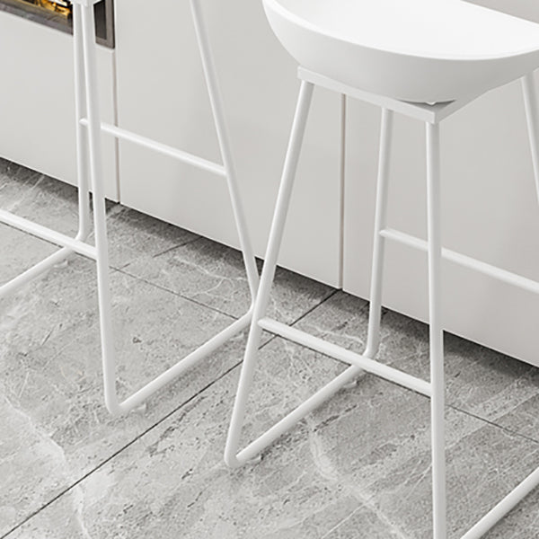 アクリルシート付きモダンバックレストカウンタースツール鉄のキッチンバースツール