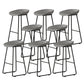 Modern Backrest Counter Stool Iron Kitchen Bar Stool with Acrylic Seat