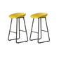 Modern Backrest Counter Stool Iron Kitchen Bar Stool with Acrylic Seat