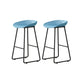 Modern Backrest Counter Stool Iron Kitchen Bar Stool with Acrylic Seat