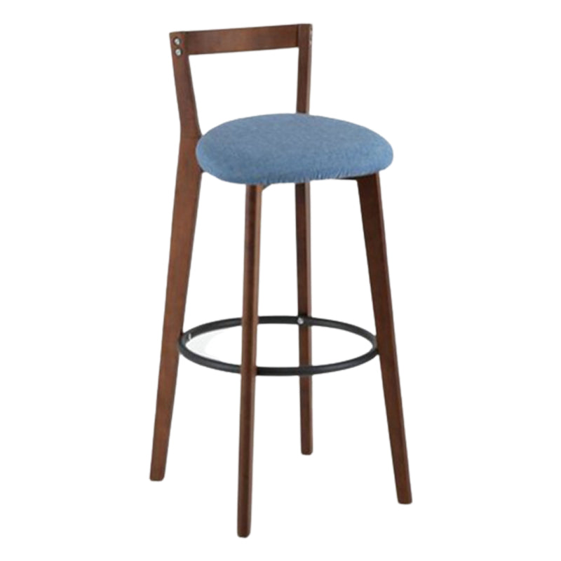 Muebles de cuero de imitación de heces de madera marrones contemporáneas con 4 patas