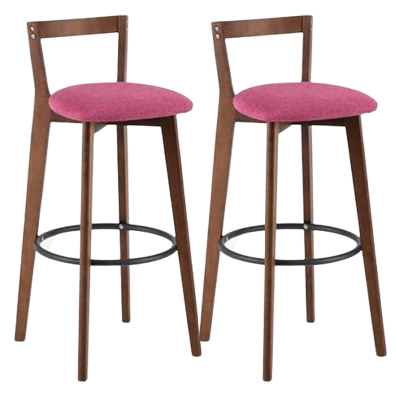 Muebles de cuero de imitación de heces de madera marrones contemporáneas con 4 patas