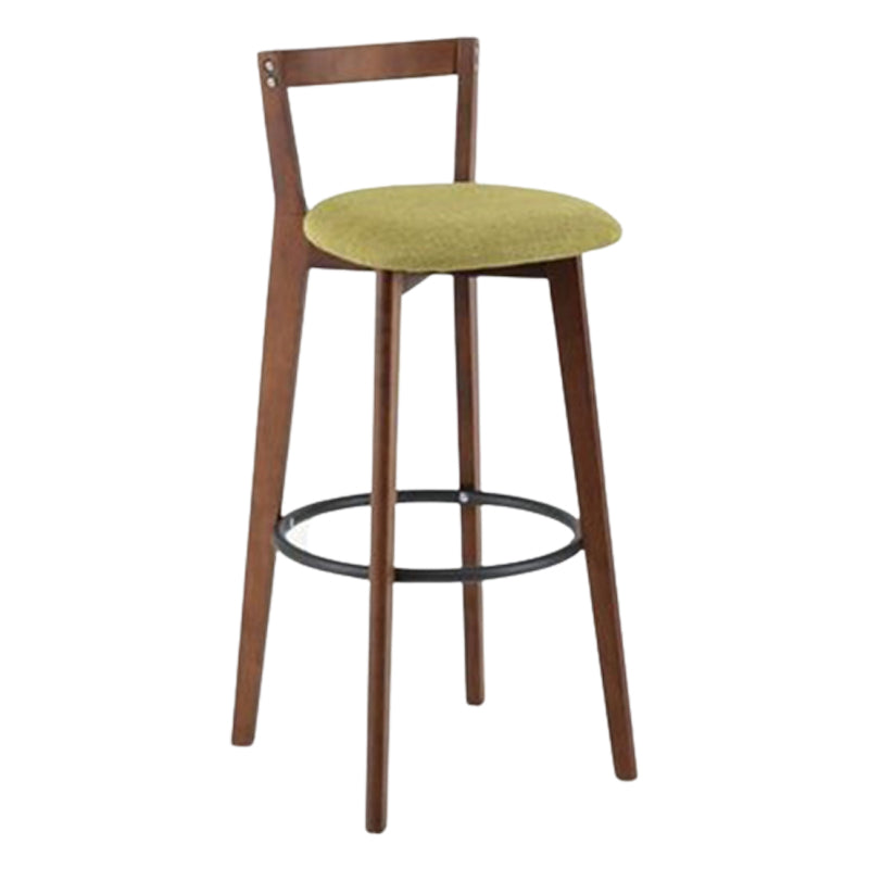 Muebles de cuero de imitación de heces de madera marrones contemporáneas con 4 patas