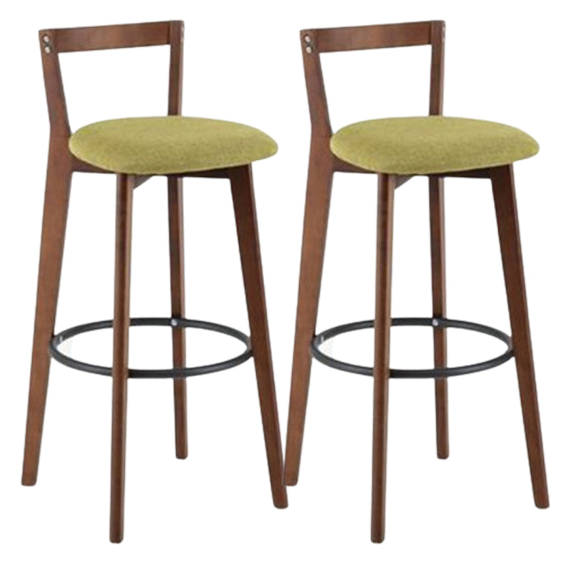 Muebles de cuero de imitación de heces de madera marrones contemporáneas con 4 patas