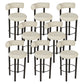 Contemporary Fabric Cushion Metal Barstool with 4 Legs in Matte Finish for Indoor