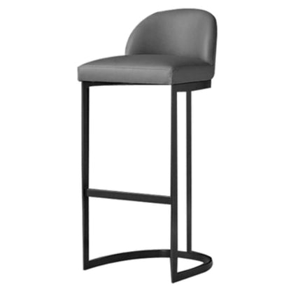 Moderne Rückenlehne Armless Counterhocker Iron Speisezimmer Barhocker mit Pedal und Kissen