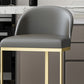 Moderne Rückenlehne Armless Counterhocker Iron Speisezimmer Barhocker mit Pedal und Kissen