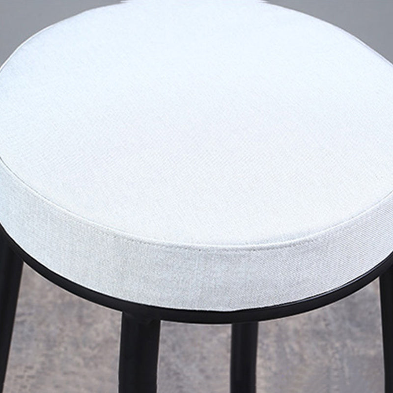 Troy de metal industrial Faux Leather Cojion Cushion Back Turd Sabures con piernas para el hogar