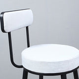 Troy de metal industrial Faux Leather Cojion Cushion Back Turd Sabures con piernas para el hogar