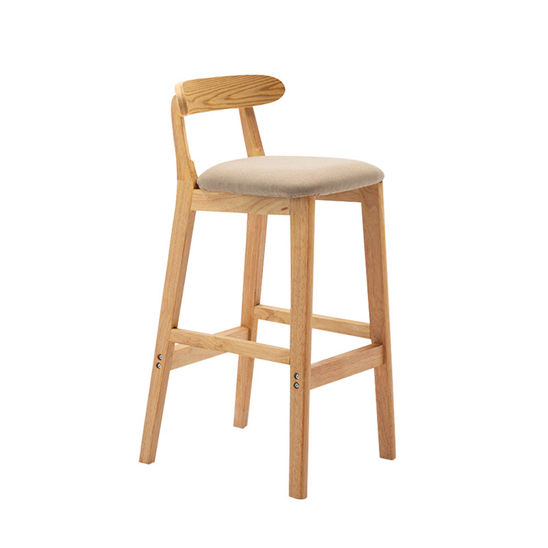 Scandinavian Wood Stool Fabric Cushion in Matte Finish for Indoor