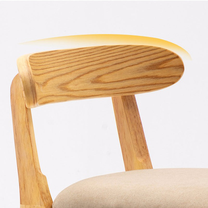 Scandinavian Wood Stool Fabric Cushion in Matte Finish for Indoor