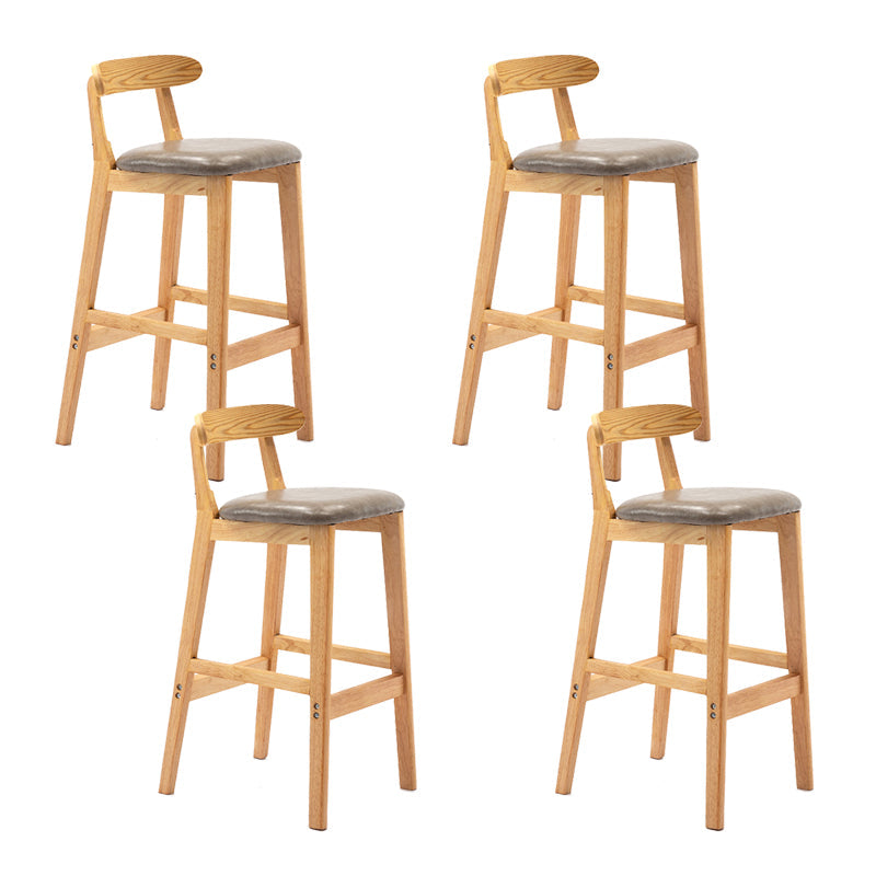 Scandinavian Wood Stool Fabric Cushion in Matte Finish for Indoor