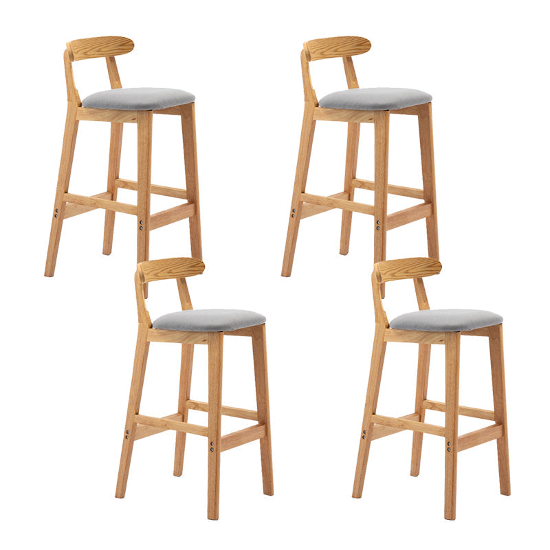 Scandinavian Wood Stool Fabric Cushion in Matte Finish for Indoor