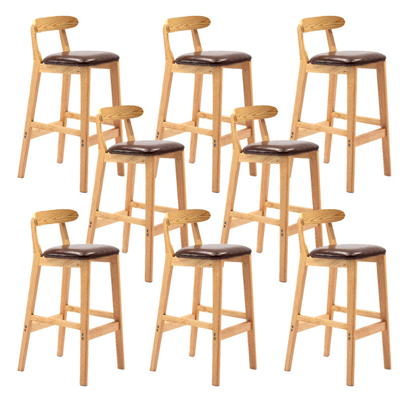 Scandinavian Wood Stool Fabric Cushion in Matte Finish for Indoor