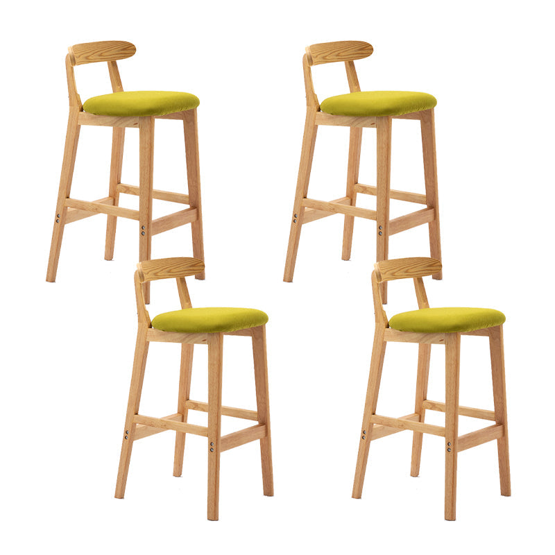 Scandinavian Wood Stool Fabric Cushion in Matte Finish for Indoor