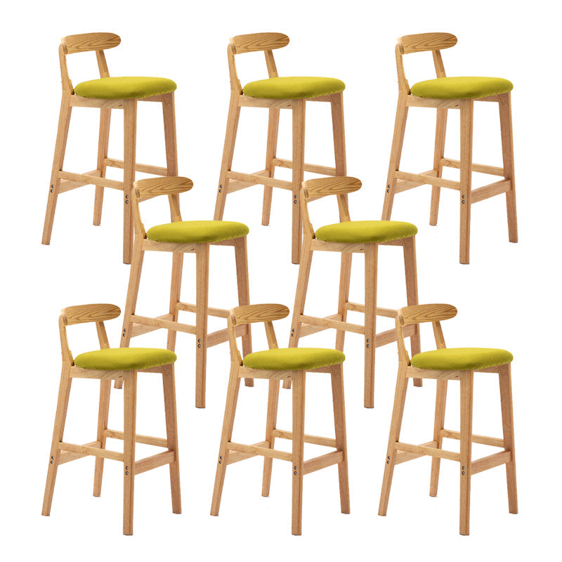 Scandinavian Wood Stool Fabric Cushion in Matte Finish for Indoor