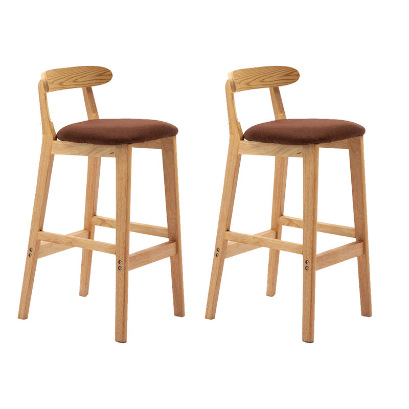 Scandinavian Wood Stool Fabric Cushion in Matte Finish for Indoor