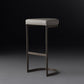 Modern Armless Backless Counter Stool Iron Cafer Bar Stool with Cushion and Pedal