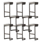 Modern Armless Backless Counter Stool Iron Cafer Bar Stool with Cushion and Pedal