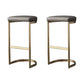 Modern Armless Backless Counter Stool Iron Cafer Bar Stool with Cushion and Pedal