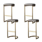 Modern Armless Backless Counter Stool Iron Cafer Bar Stool with Cushion and Pedal