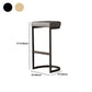Modern Armless Backless Counter Stool Iron Cafer Bar Stool with Cushion and Pedal