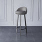 Glam Metal Barstool Faux Leather Footrest Stool in Matte Finsih for Indoor Clearhalo 'Bar Furniture' 'Bar Stools' 'bar_stools' 'furn' 'furn_bar_stools' 'Furniture' 'Kitchen & Dining Furniture' 5695933