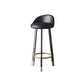 Glam Metal Barstool Faux Leather Footrest Stool in Matte Finsih for Indoor Clearhalo 'Bar Furniture' 'Bar Stools' 'bar_stools' 'furn' 'furn_bar_stools' 'Furniture' 'Kitchen & Dining Furniture' 5695935
