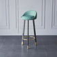 Glam Metal Barstool Faux Leather Footrest Stool in Matte Finsih for Indoor Clearhalo 'Bar Furniture' 'Bar Stools' 'bar_stools' 'furn' 'furn_bar_stools' 'Furniture' 'Kitchen & Dining Furniture' 5695947