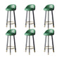 Glam Metal Barstool Faux Leather Footrest Stool in Matte Finsih for Indoor Green 6 Piece Set Clearhalo 'Bar Furniture' 'Bar Stools' 'bar_stools' 'furn' 'furn_bar_stools' 'Furniture' 'Kitchen & Dining Furniture' 5695952