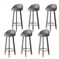 Glam Metal Barstool Faux Leather Footrest Stool in Matte Finsih for Indoor Dark Gray 6 Piece Set Clearhalo 'Bar Furniture' 'Bar Stools' 'bar_stools' 'furn' 'furn_bar_stools' 'Furniture' 'Kitchen & Dining Furniture' 5695974