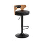 Contemporary Metal Stool PU Leather Barstools in Matte Finish for Home