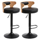 Hedendaagse metalen ontlasting PU Leather Barstools in matte afwerking voor thuis