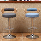 Contemporary Metal Stool PU Leather Barstools in Matte Finish for Home