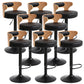 Contemporary Metal Stool PU Leather Barstools in Matte Finish for Home