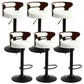 Contemporary Metal Stool PU Leather Barstools in Matte Finish for Home