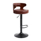 Hedendaagse metalen ontlasting PU Leather Barstools in matte afwerking voor thuis