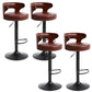 Hedendaagse metalen ontlasting PU Leather Barstools in matte afwerking voor thuis