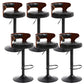 Contemporary Metal Stool PU Leather Barstools in Matte Finish for Home