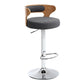 Contemporary Metal Stool PU Leather Barstools in Matte Finish for Home