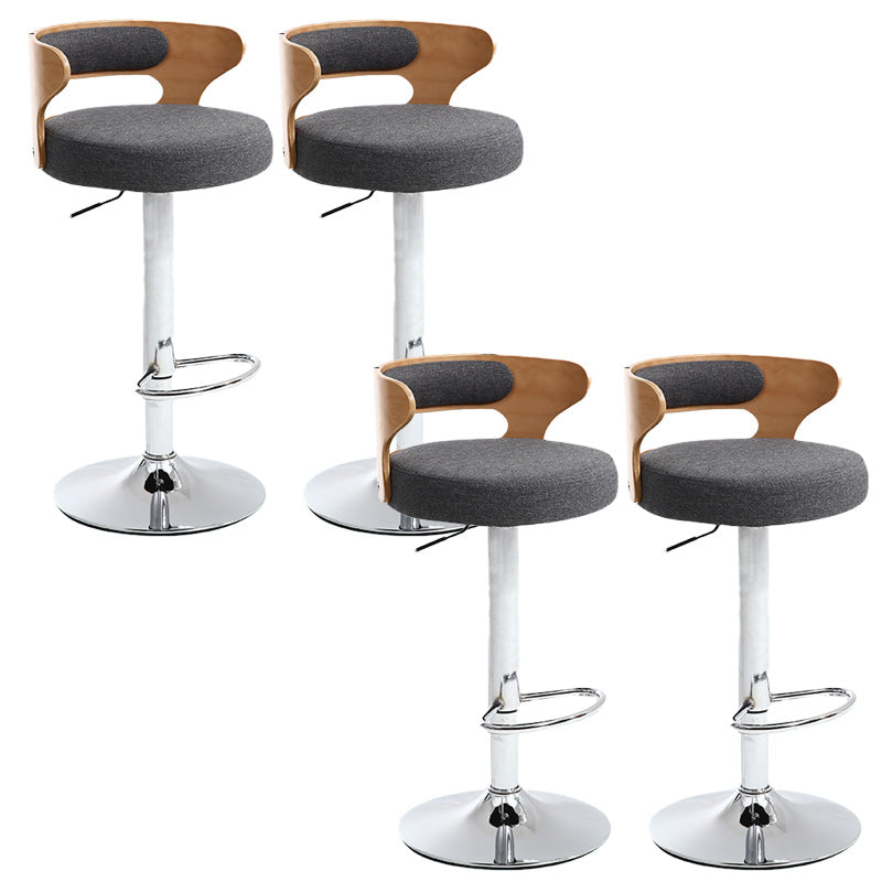 Hedendaagse metalen ontlasting PU Leather Barstools in matte afwerking voor thuis