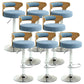 Contemporary Metal Stool PU Leather Barstools in Matte Finish for Home