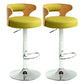 Hedendaagse metalen ontlasting PU Leather Barstools in matte afwerking voor thuis