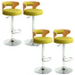 Hedendaagse metalen ontlasting PU Leather Barstools in matte afwerking voor thuis