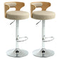 Hedendaagse metalen ontlasting PU Leather Barstools in matte afwerking voor thuis
