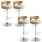 Contemporary Metal Stool PU Leather Barstools in Matte Finish for Home