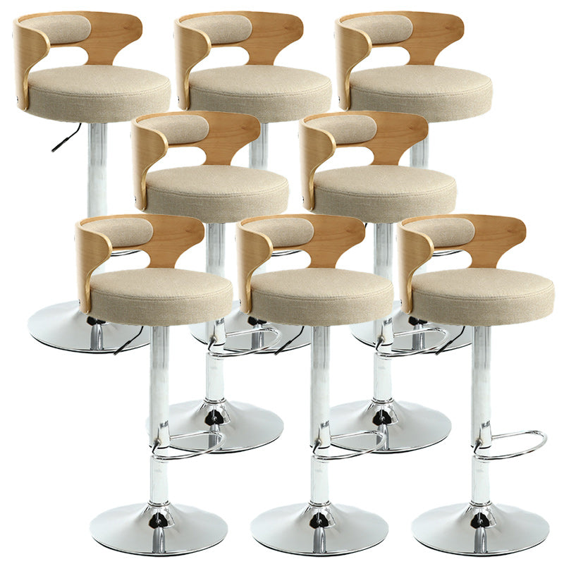 Hedendaagse metalen ontlasting PU Leather Barstools in matte afwerking voor thuis