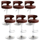 Contemporary Metal Stool PU Leather Barstools in Matte Finish for Home