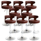 Contemporary Metal Stool PU Leather Barstools in Matte Finish for Home
